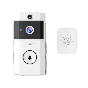 Wireless Video Doorbell With Chime, 720p HD, 2-Way Audio, PIR Motion Alerts, IR Night Vision, 2.4 GHz Wi-Fi, Battery & USB-C Rechargeable, Free 72-Hr Cloud